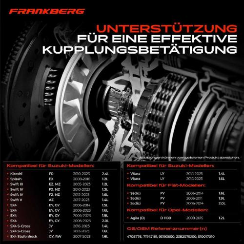 1x Zentralausrücker Kupplung für Fiat Sedici Suzuki SX4 Swift Vitara Opel Bild 1x Zentralausrücker Kupplung für Fiat Sedici Suzuki SX4 Swift Vitara Opel