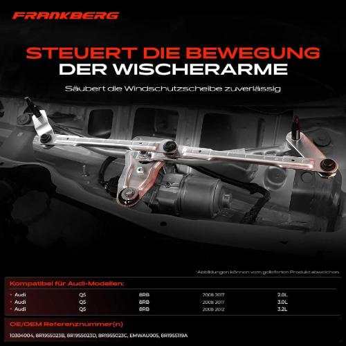Frankberg 1x Wischergestänge Vorne für Audi Q5 8RB SQ5 2008-2017 Bild Frankberg 1x Wischergestänge Vorne für Audi Q5 8RB SQ5 2008-2017