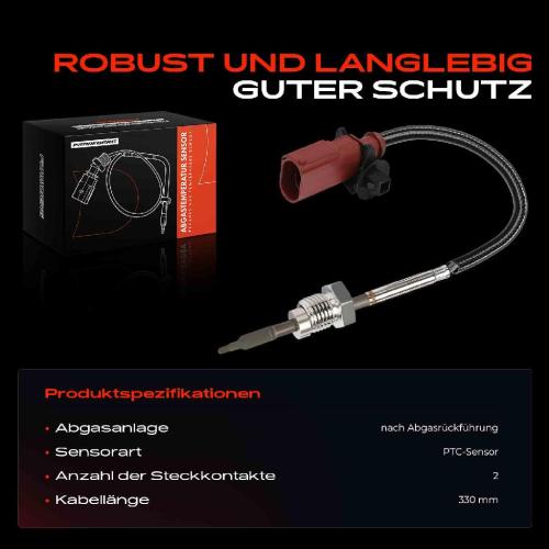 Frankberg 1x Abgastemperatursensor für VW Multivan VI Transporter 6 2.0L Bild Frankberg 1x Abgastemperatursensor für VW Multivan VI Transporter 6 2.0L