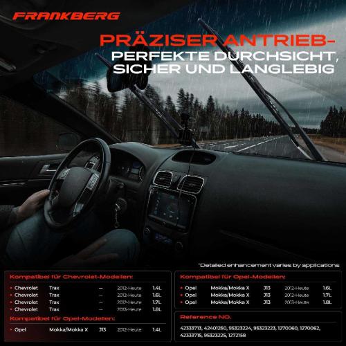 Frankberg 1x Wischermotor Scheibenwischermotor Vorne für Chevrolet Trax Opel Mokka X J13 Bild Frankberg 1x Wischermotor Scheibenwischermotor Vorne für Chevrolet Trax Opel Mokka X J13