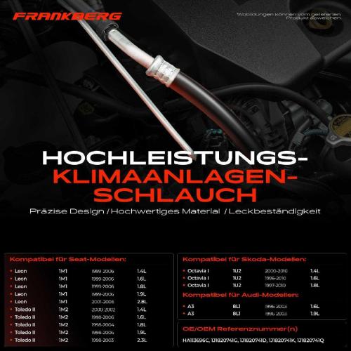 1x Hochdruckleitung Klimaanlage für VW Golf 1J Bora Audi A3 8L1 Seat Leon Skoda Bild 1x Hochdruckleitung Klimaanlage für VW Golf 1J Bora Audi A3 8L1 Seat Leon Skoda