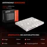 1x Innenraumfilter Aktivkohle für Ford Fiesta 5 6 7 CB1 HF B-Max Puma 1.0-1.6