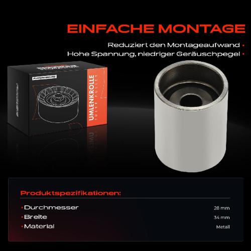 1x Umlenkrolle Führungsrolle für VW Golf Polo Audi A4 A6 Seat Leon Ford Bild 1x Umlenkrolle Führungsrolle für VW Golf Polo Audi A4 A6 Seat Leon Ford
