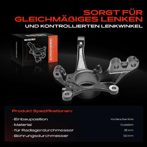1x Achsschenkel Radaufhängung Vorderachse Links für Peugeot 508 I 8D 508 SW I 8E 1.6L 2.0L Bild 1x Achsschenkel Radaufhängung Vorderachse Links für Peugeot 508 I 8D 508 SW I 8E 1.6L 2.0L