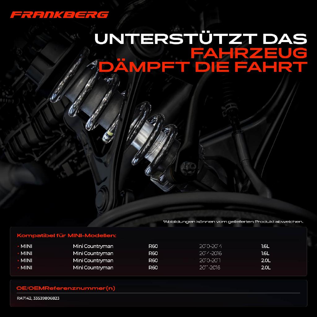2x Fahrwerksfeder Hinterachse für MINI Mini Countryman R60 1.6L 2.0L 2010-2016