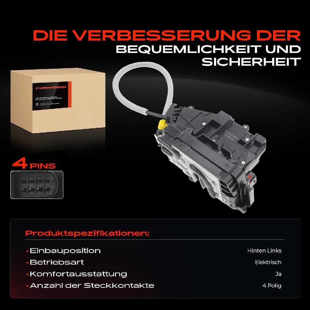 1x Türschloss Hinten Links für Mercedes-Benz W205 S205 W213 S213 X253 C253 V167 C167 C292 GLS X167