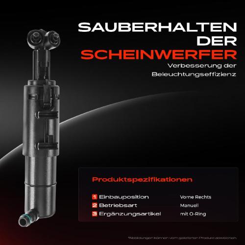 1x Scheinwerferreinigung Waschwasserdüse Vorne Rechts für Mercedes-Benz C-Klasse W204 2007-2014 Bild 1x Scheinwerferreinigung Waschwasserdüse Vorne Rechts für Mercedes-Benz C-Klasse W204 2007-2014