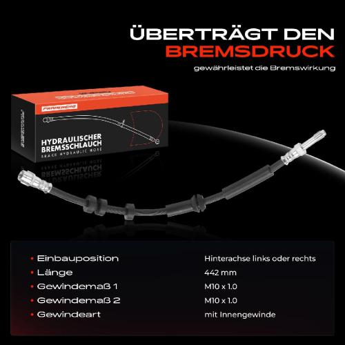 Frankberg 1x Bremsschlauch Bremsschläuche Hinterachse Links oder Rechts für Audi A4 8K B8 A5 8T3 Q5 8RB Macan 95B Bild Frankberg 1x Bremsschlauch Bremsschläuche Hinterachse Links oder Rechts für Audi A4 8K B8 A5 8T3 Q5 8RB Macan 95B
