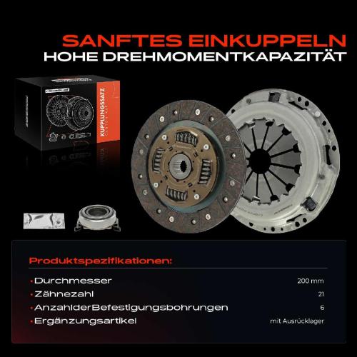 Frankberg 1x Kupplungssatz für Toyota Carina II Kombi Stufenheck Celica Coupe Liftback Corolla Compact FX Station Wagon Bild Frankberg 1x Kupplungssatz für Toyota Carina II Kombi Stufenheck Celica Coupe Liftback Corolla Compact FX Station Wagon