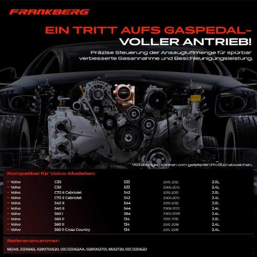 Frankberg 1x Drosselklappe Drosselklappenstutzen für Volvo C30 S60 V60 V70 XC60 XC70 XC90 Bild Frankberg 1x Drosselklappe Drosselklappenstutzen für Volvo C30 S60 V60 V70 XC60 XC70 XC90