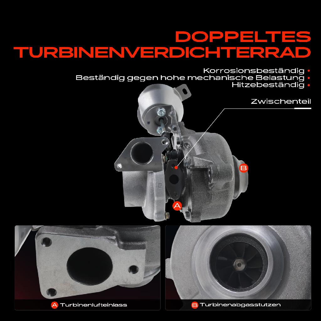 1x Abgasturbolader für Citroën C4 Coupe Grand Picasso I I I MPV C5 II II Break Peugeot 307 CC SW 407 607
