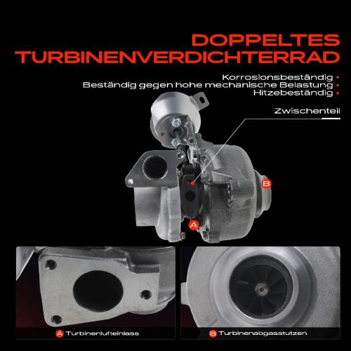 Frankberg 1x Abgasturbolader für Citroën C4 Coupe Grand Picasso I I I MPV C5 II II Break Peugeot 307 CC SW 407 607 Bild Frankberg 1x Abgasturbolader für Citroën C4 Coupe Grand Picasso I I I MPV C5 II II Break Peugeot 307 CC SW 407 607