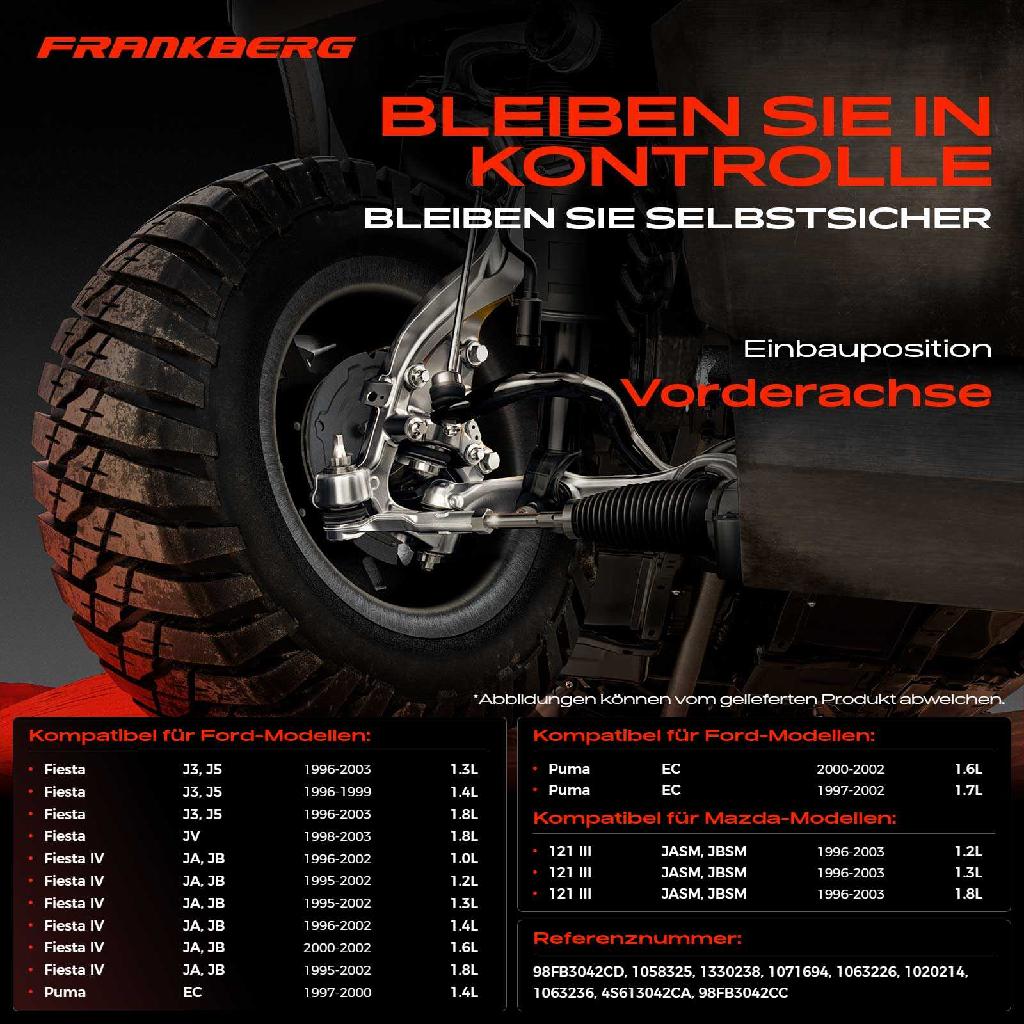 1x Querlenker Vorderachse für Ford Fiesta IV Kasten Puma Mazda 121 III 1.4L 1.6L 1.8L 1.7L 1995-2003