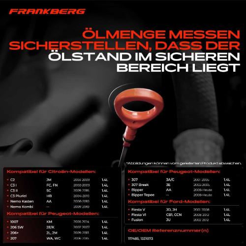 1x Ölmessstab Ölpeilstab Ölstab für Ford Fiesta V Citroën C2 Peugeot 206 SW 1.4L Bild 1x Ölmessstab Ölpeilstab Ölstab für Ford Fiesta V Citroën C2 Peugeot 206 SW 1.4L