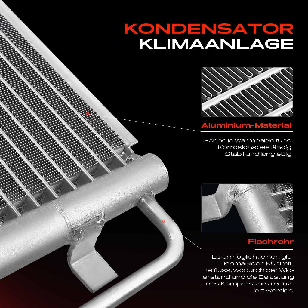 1x Kondensator Klimaanlage für Opel Adam Corsa D	E Fiat Punto 199 Peugeot Bipper