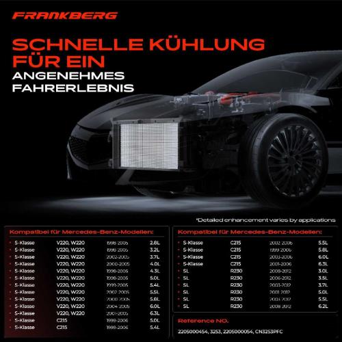 1x Kondensator Klimaanlage für Mercedes-Benz W220 S350 S500 C215 CL500 CL600 R230 Bild 1x Kondensator Klimaanlage für Mercedes-Benz W220 S350 S500 C215 CL500 CL600 R230