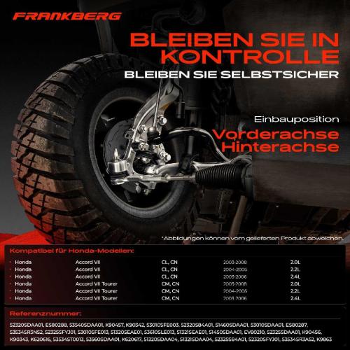 1x Querlenker Satz Vorderachse für Honda Accord VII CL CN Accord VII Tourer CM CN 2.0L 2.2L 2.4L 2003-2008 Bild 1x Querlenker Satz Vorderachse für Honda Accord VII CL CN Accord VII Tourer CM CN 2.0L 2.2L 2.4L 2003-2008