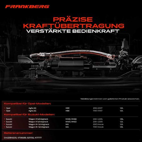 1x Seilzug Feststellbremse Hinterachse links für Opel Agila H00 Suzuki Wagon R MM Bild 1x Seilzug Feststellbremse Hinterachse links für Opel Agila H00 Suzuki Wagon R MM