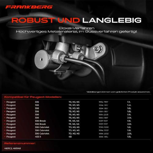 1x Hauptbremszylinder Bremszylinder für Peugeot 306 7A 7B 7C 7D 7E N3 N5 405 II 4B Bild 1x Hauptbremszylinder Bremszylinder für Peugeot 306 7A 7B 7C 7D 7E N3 N5 405 II 4B
