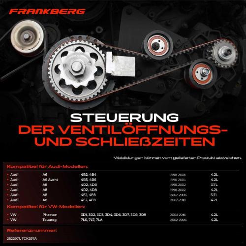 Frankberg 1x Zahnriemensatz Zahnriemen für VW Phaeton Touareg Audi A6 4B A8 4D Bild Frankberg 1x Zahnriemensatz Zahnriemen für VW Phaeton Touareg Audi A6 4B A8 4D