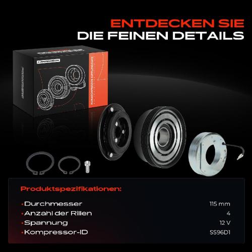 1x Magnetkupplung Klimakompressor für BMW 3er E36 Z3 Roadster 1993-2000 Bild 1x Magnetkupplung Klimakompressor für BMW 3er E36 Z3 Roadster 1993-2000