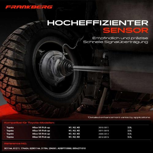 Frankberg 1x ABS Sensor Vorderachse rechts für Toyota Hilux VII Pick-up N1 N2 N3 2.5L 3.0L 2005-2015 Bild Frankberg 1x ABS Sensor Vorderachse rechts für Toyota Hilux VII Pick-up N1 N2 N3 2.5L 3.0L 2005-2015