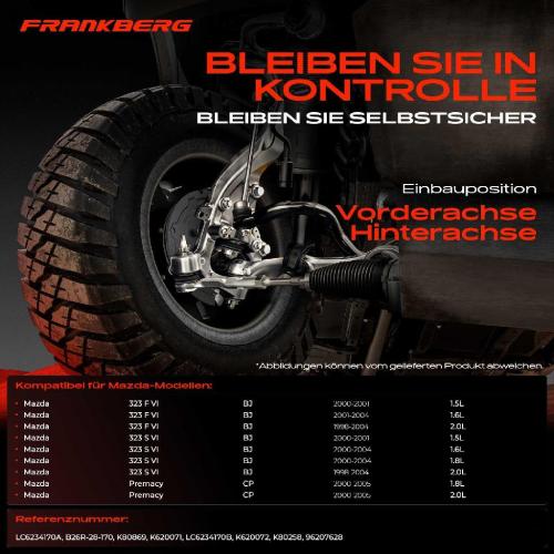 1x Querlenker Satz Vorderachse für Mazda 323 F VI BJ 323 S VI Premacy CP 1.5L 1.6L 2.0L 1.8L 1998-2005 Bild 1x Querlenker Satz Vorderachse für Mazda 323 F VI BJ 323 S VI Premacy CP 1.5L 1.6L 2.0L 1.8L 1998-2005