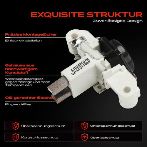 1x Lichtmaschinenregler Generatorregler für Volvo 850 V70 I C70 I Coupe 2.4L Bild 1x Lichtmaschinenregler Generatorregler für Volvo 850 V70 I C70 I Coupe 2.4L