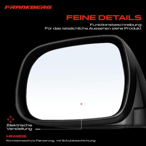 Frankberg 1x Außenspiegel Links für Toyota Hilux VII Pick-up N1 N2 N3 2.5L 3.0L 2004-2010 Bild Frankberg 1x Außenspiegel Links für Toyota Hilux VII Pick-up N1 N2 N3 2.5L 3.0L 2004-2010