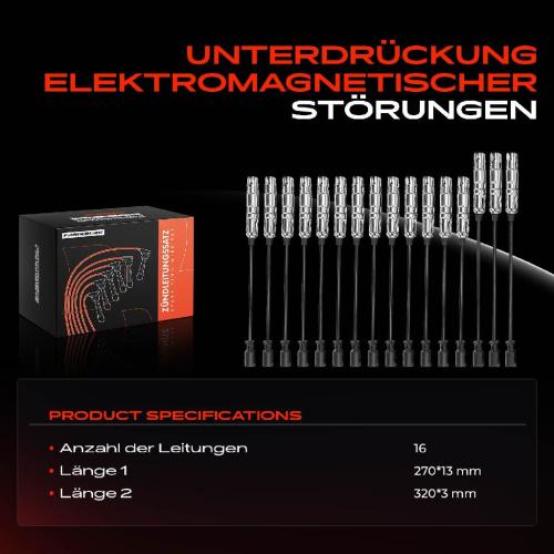 16x Zündleitungssatz Zündkabel für Mercedes-Benz CLK C208 A209 E-Klasse W210 Bild 16x Zündleitungssatz Zündkabel für Mercedes-Benz CLK C208 A209 E-Klasse W210