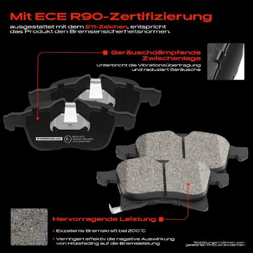 4x Bremsbeläge Vorderachse für Opel Adam Astra H Caravan GTC Kasten/Kombi Stufenheck 2001-2025 Bild 4x Bremsbeläge Vorderachse für Opel Adam Astra H Caravan GTC Kasten/Kombi Stufenheck 2001-2025