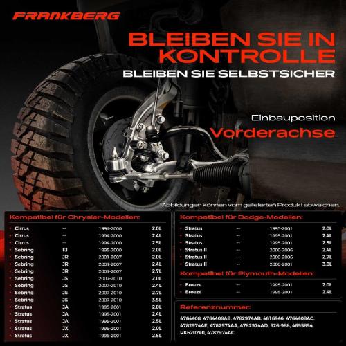 1x Querlenker Vorderachse für Chrysler Cirrus Sebring Cabriolet Stufenheck Stratus Dodge Plymouth Bild 1x Querlenker Vorderachse für Chrysler Cirrus Sebring Cabriolet Stufenheck Stratus Dodge Plymouth