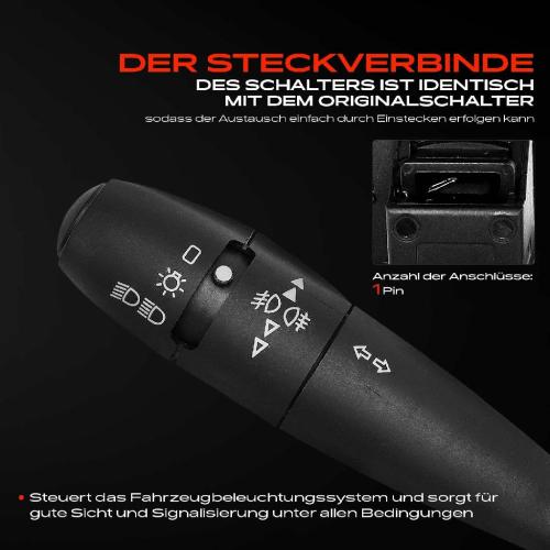 1x Kombischalter Lenkstockschalter für Peugeot 307 406 206 3A/C 8B 2E/K 8E/F 8C Bild 1x Kombischalter Lenkstockschalter für Peugeot 307 406 206 3A/C 8B 2E/K 8E/F 8C