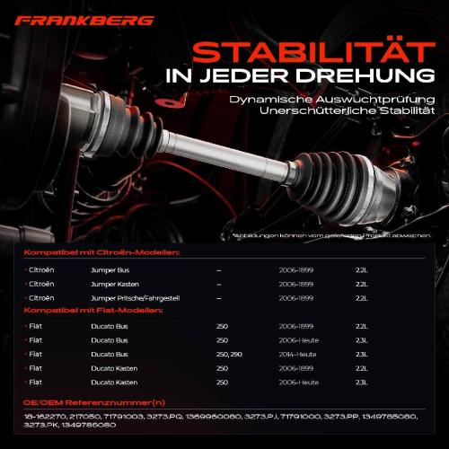 1x Antriebswelle Vorderachse Rechts für Citroën Jumper Fiat Ducato 250 290 Bild 1x Antriebswelle Vorderachse Rechts für Citroën Jumper Fiat Ducato 250 290