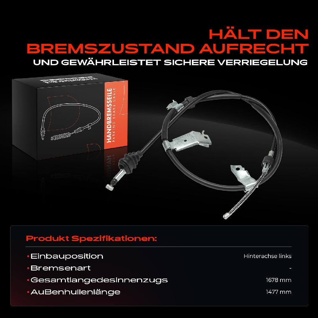 1x Seilzug Feststellbremse Hinterachse links für Honda CR-V I RD 2.0L 1995-2002