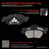 4x Bremsbeläge Vorderachse für Renault Clio III Grand Scénic II Laguna Coupe Grandtour Megane II