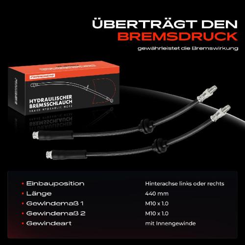 2x Bremsschlauch Bremsschläuche Hinterachse Links oder Rechts für Citroën Jumper Fiat Ducato Peugeot Bild 2x Bremsschlauch Bremsschläuche Hinterachse Links oder Rechts für Citroën Jumper Fiat Ducato Peugeot