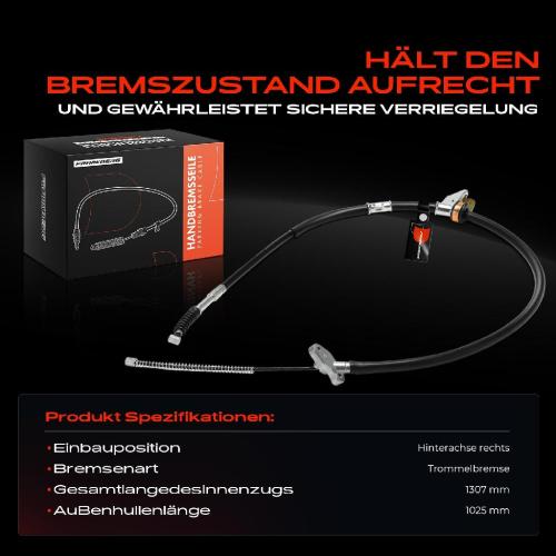 1x Seilzug Feststellbremse Hinterachse rechts für Toyota RAV 4 II A2 2000-2005 Bild 1x Seilzug Feststellbremse Hinterachse rechts für Toyota RAV 4 II A2 2000-2005