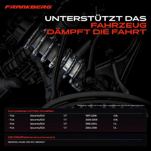 2x Fahrwerksfeder Hinterachse für Fiat Seicento/600 187 0.9L 1.1L 1997-2010 Bild 2x Fahrwerksfeder Hinterachse für Fiat Seicento/600 187 0.9L 1.1L 1997-2010