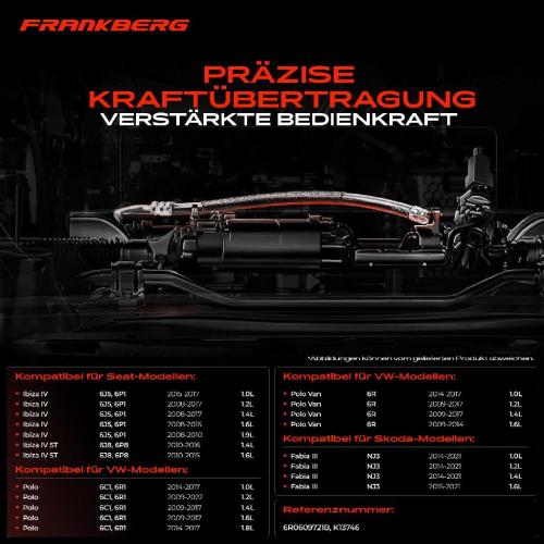 1x Seilzug Feststellbremse Hinterachse beidseitig für VW Polo 6R Seat Ibiza IV Skoda Bild 1x Seilzug Feststellbremse Hinterachse beidseitig für VW Polo 6R Seat Ibiza IV Skoda