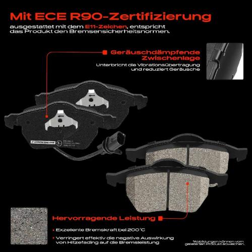 4x Bremsbeläge Vorderachse für Audi A4 Avant Cabriolet A6 Seat Exeo ST Skoda Superb I VW Passat Variant Bild 4x Bremsbeläge Vorderachse für Audi A4 Avant Cabriolet A6 Seat Exeo ST Skoda Superb I VW Passat Variant