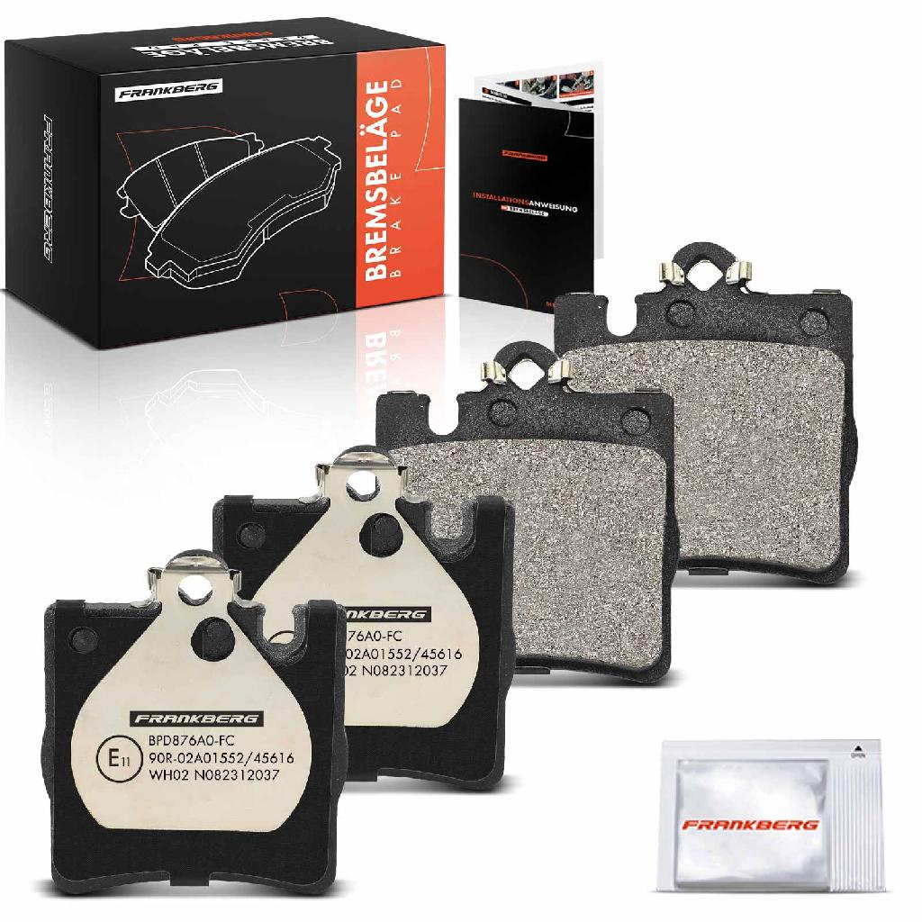 4x Bremsbeläge Hinterachse für Mercedes-Benz W203 CL203 S203 CL203 C208 C209 A208 1995-2097