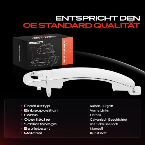 1x Türgriff Vorne Links außen für VW Caddy III MPV Kasten/MPV Multivan V New Beetle Cabriolet Touran Bild 1x Türgriff Vorne Links außen für VW Caddy III MPV Kasten/MPV Multivan V New Beetle Cabriolet Touran