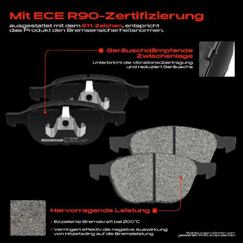 4x Bremsbeläge Vorderachse für Mazda 3 5 Volvo C30 C70 Coupe S40 V40 Cross Country Schrägheck V50 Bild 4x Bremsbeläge Vorderachse für Mazda 3 5 Volvo C30 C70 Coupe S40 V40 Cross Country Schrägheck V50