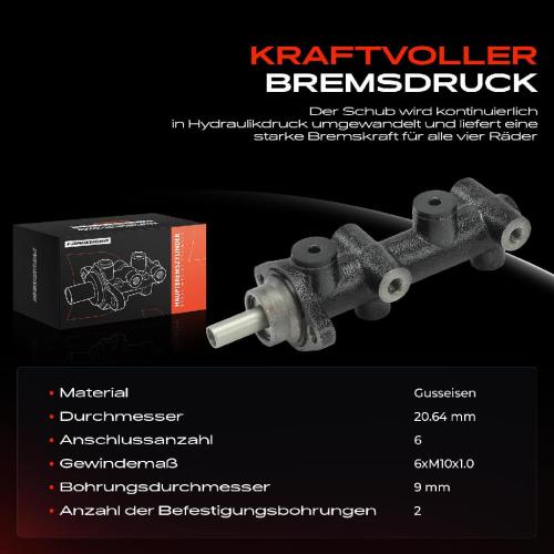 1x Hauptbremszylinder Bremszylinder für VW Golf Polo Passat Jetta Caddy Audi 50 80 Bild 1x Hauptbremszylinder Bremszylinder für VW Golf Polo Passat Jetta Caddy Audi 50 80