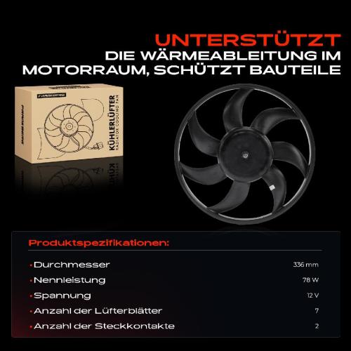 Frankberg 1x Motorkühller Einfachlüfter ohne Kühlerlüfterrahmen Opel Corsa D E S07 X15 Adam 1.0L 1.2L 1.4L Bild Frankberg 1x Motorkühller Einfachlüfter ohne Kühlerlüfterrahmen Opel Corsa D E S07 X15 Adam 1.0L 1.2L 1.4L