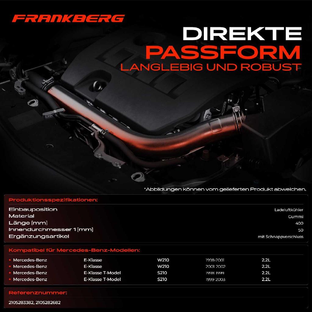 1x Kühlerschlauch Turboschlauch für Mercedes-Benz E-Klasse W210 E-Klasse T-Model S210 2.2L 1998-2003