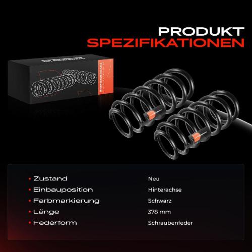 2x Fahrwerksfeder Hinterachse für BMW X3 F25 2.0L 3.0L 2010-2017 Bild 2x Fahrwerksfeder Hinterachse für BMW X3 F25 2.0L 3.0L 2010-2017