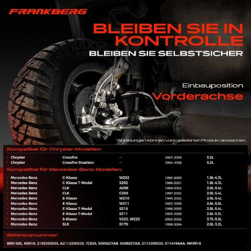 2x Traggelenk Vorderachse für Mercedes-Benz W202 S202 C208 A208 W210 W211 S210 S211 V220 W220 R170 Bild 2x Traggelenk Vorderachse für Mercedes-Benz W202 S202 C208 A208 W210 W211 S210 S211 V220 W220 R170