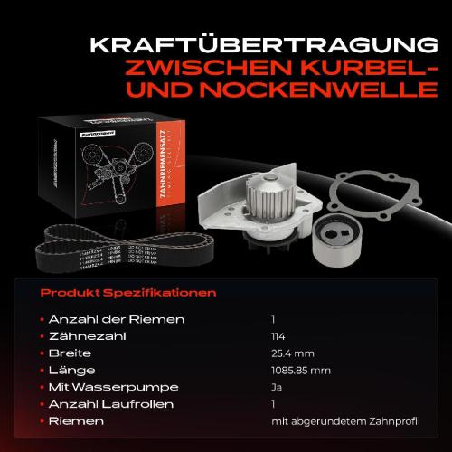 1x Zahnriemensatz Zahnriemen Wasserpumpe für Peugeot Boxer Fiat Ducato Citroën Bild 1x Zahnriemensatz Zahnriemen Wasserpumpe für Peugeot Boxer Fiat Ducato Citroën